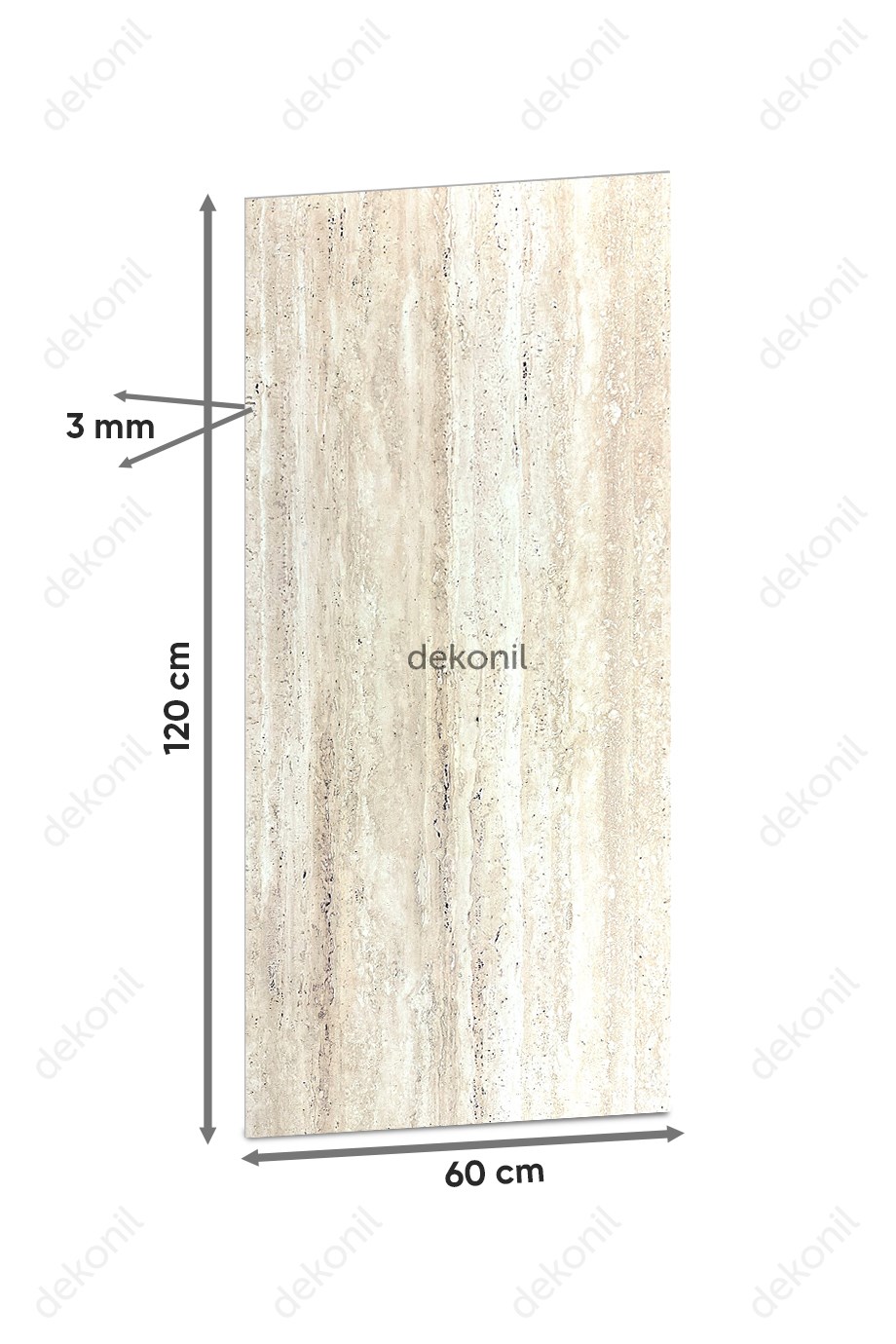 Toscana Traverten Flex Stone İnce Esnek Doğal Taş Panel 60*120 cm