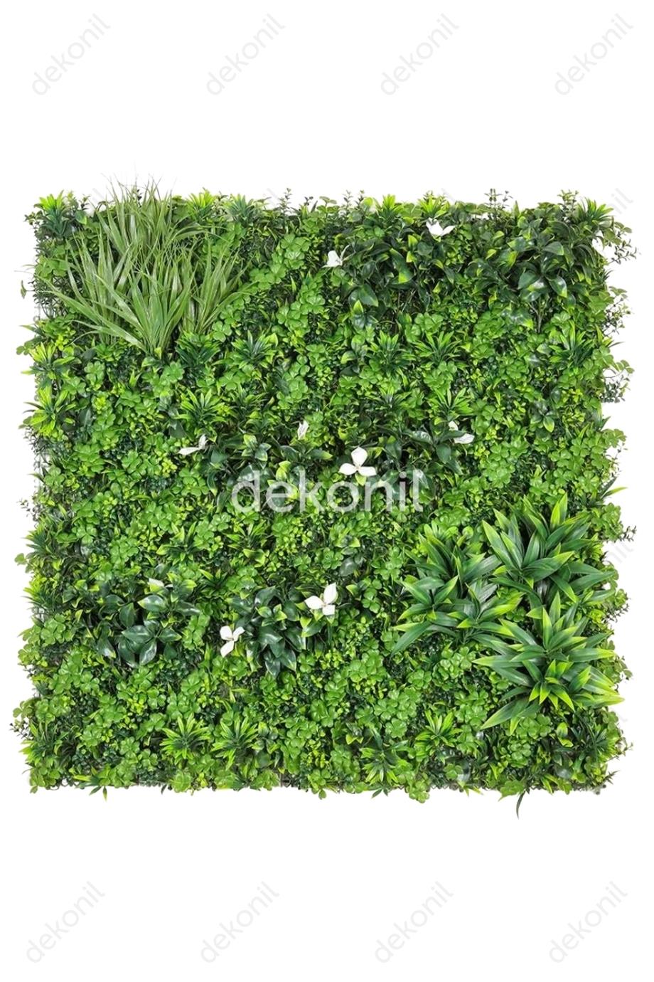 Yapay Bitki & Çiçek Dikey Bahçe Paneli 100*100 cm 1011
