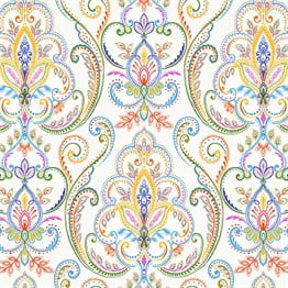 Adawall Tropicano 9901-3 Renkli Damask Desenli Duvar Kağıdı
