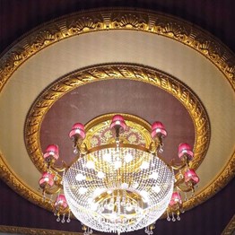 Altın Bordo Oval Saray Tavan 60 cm