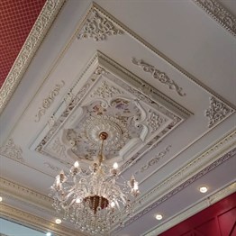 Beyaz Altın Dikdörtgen Saray Tavan 120*160 cm | Dekonil