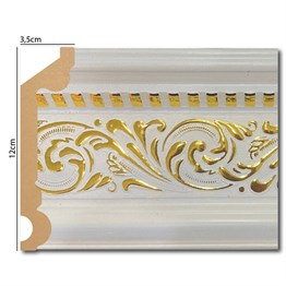 Beyaz Altın Sarmaşık Saray Kartonpiyer 12cm | Dekonil