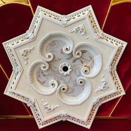 Beyaza Altın Yıldız Saray Tavan 90 cm l Dekonil Saray Tavan
