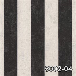 Decowall Retro 5002-04 Simli Siyah Beyaz Çizgili Duvar Kağıdı