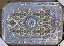 Gümüş Dikdörtgen Saray Tavan 140*200 cm l Dekonil Saray Tavan