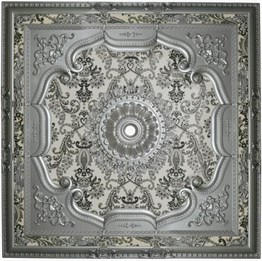 Gümüş Kare Saray Tavan 150*150 cm | Dekonil