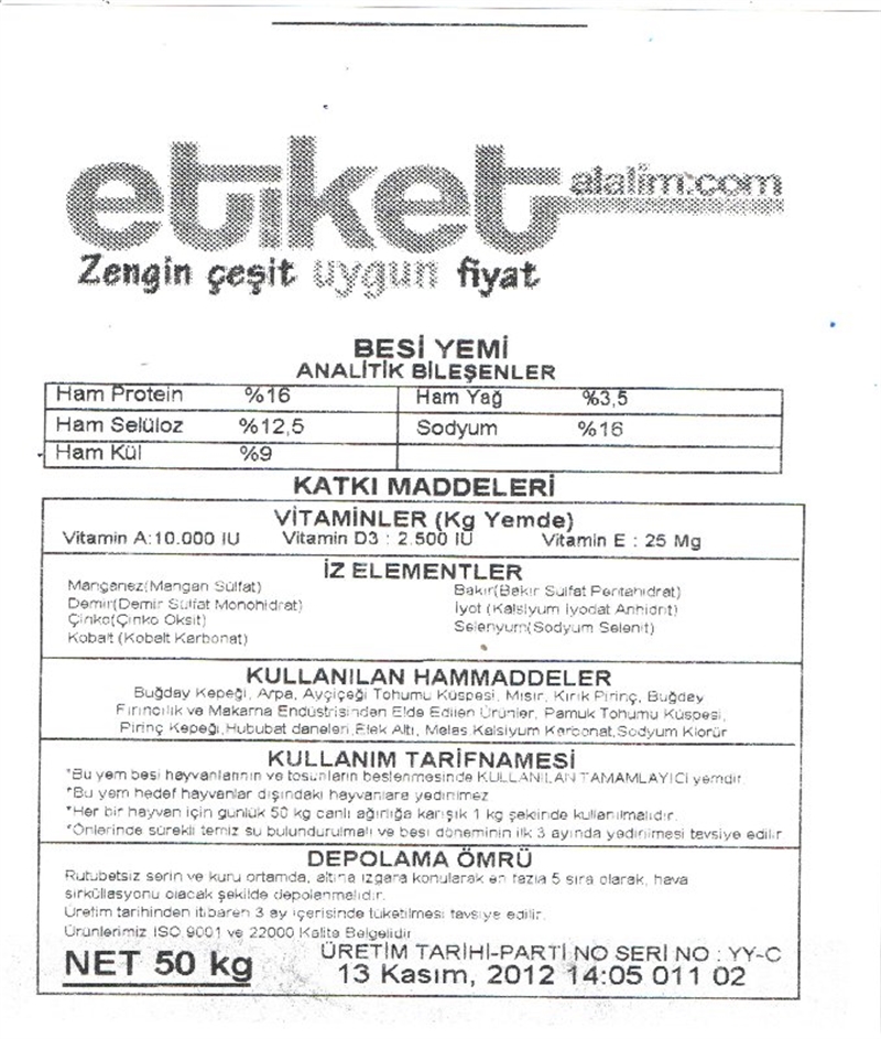Yem Etiketi Nedir ?