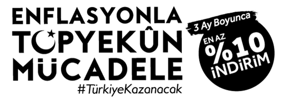 Enflasyonla Topyekün Mücadele Etiketi Siyah