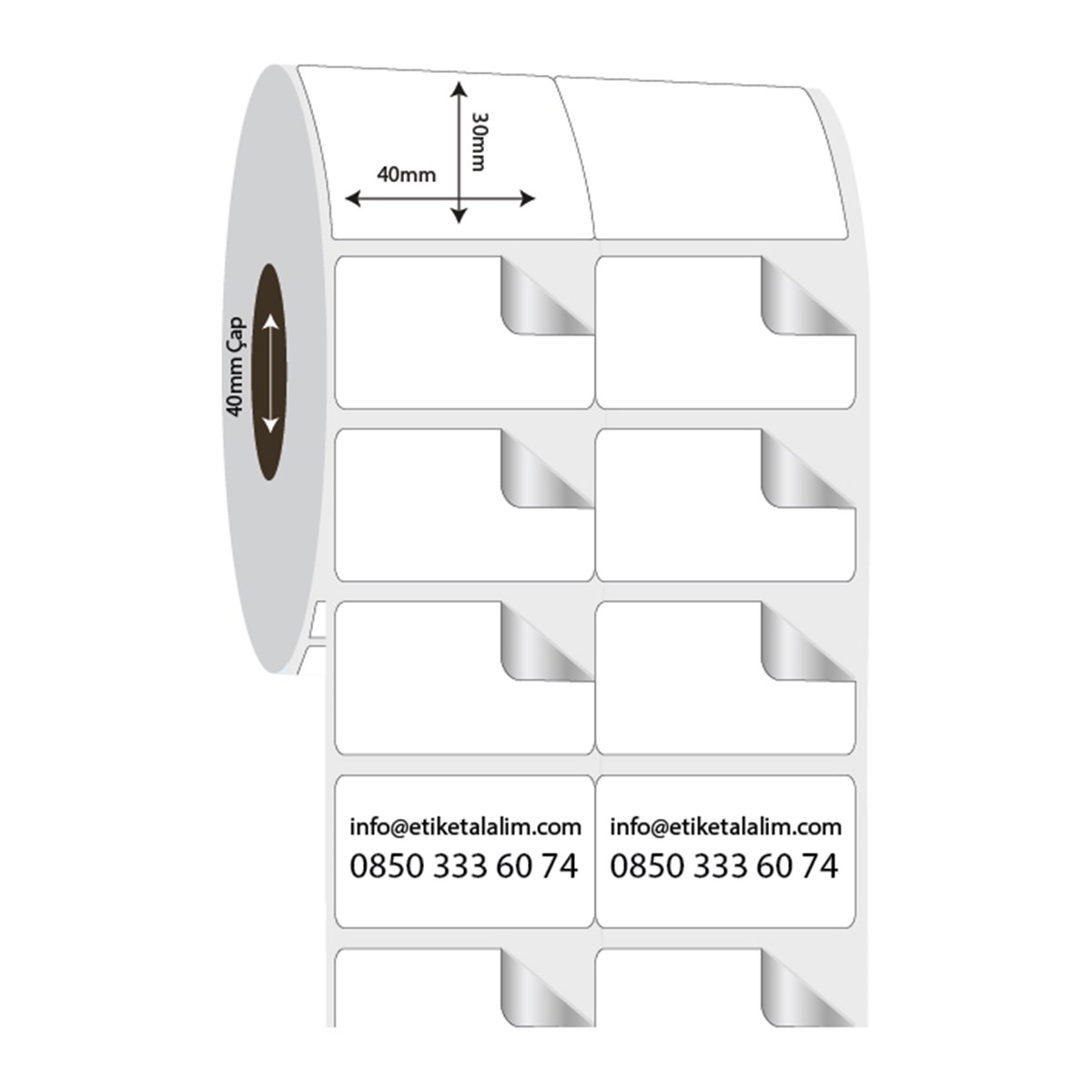Fastyre Etiket (Sticker)40mm x 30mm 2'li Bitişik Fastyre Etiket