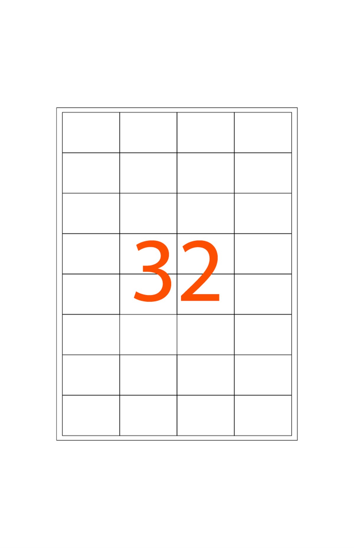 Laser Etiket-Bilgisayar Etiket44 x 36 mm Lazer Etiket EA-2107