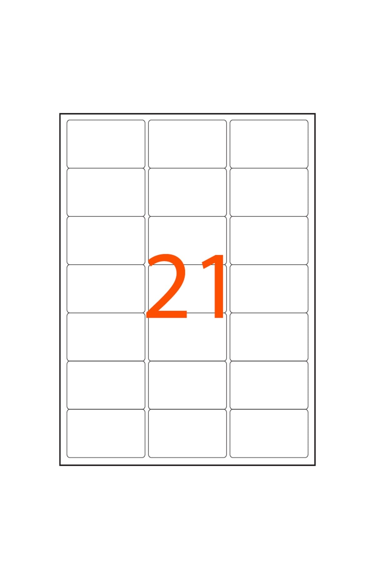 Laser Etiket-Bilgisayar Etiket66.1 x 38.1 mm Lazer Etiket EA-2020