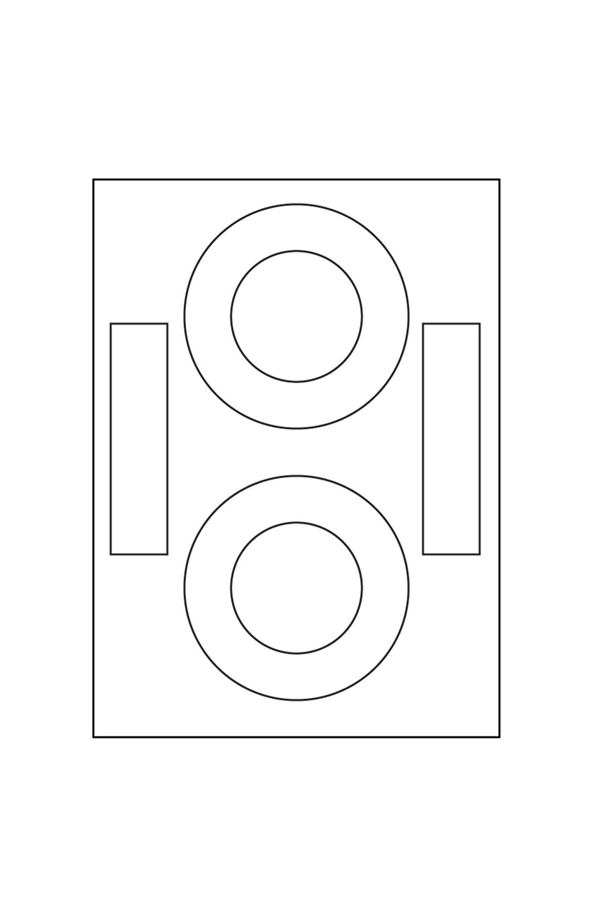 Yuvarlak Kesim Laser (Lazer) Etiket117 x 41 mm Lazer Etiketi JB-2045