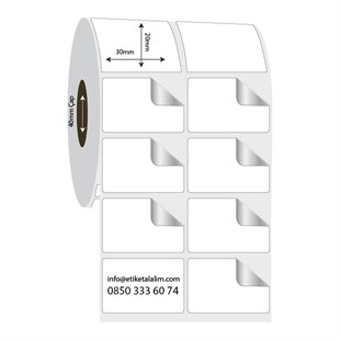 Fastyre Etiket (Sticker)30mm x 20mm 2'li Ara Boşluklu Fastyre Etiket