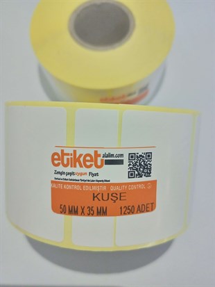 Kuşe Etiket (Sticker)50mm x 35mm Kuşe Etiket (Sticker)