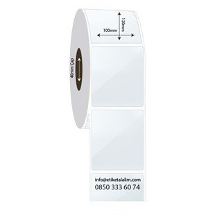 PP Şeffaf Etiket100mm x 120mm PP Şeffaf Etiket