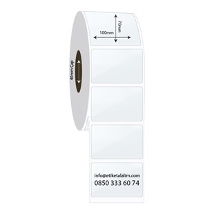 PP Şeffaf Etiket100mm x 70mm PP Şeffaf Etiket