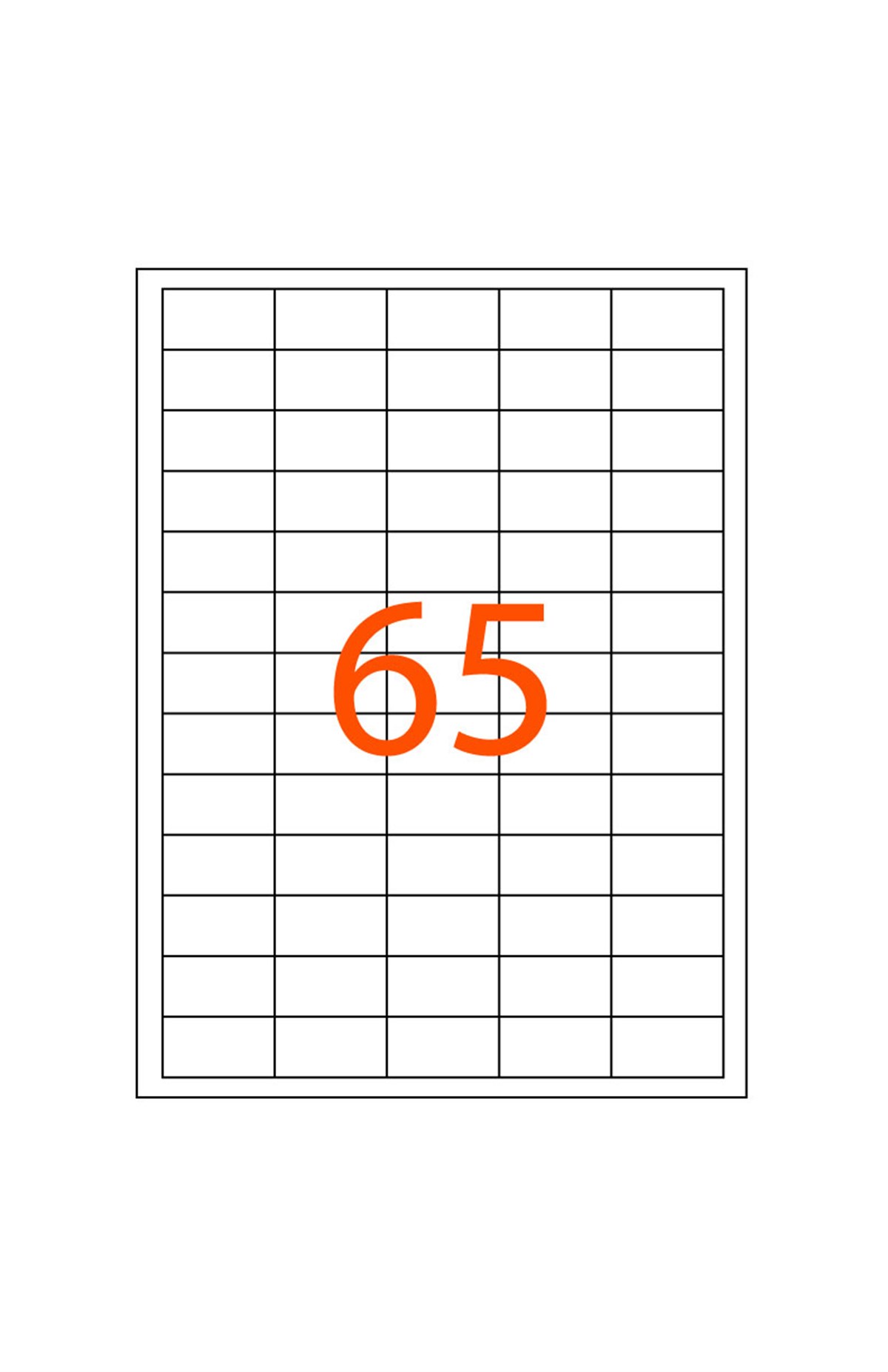 38.1 x 21.2 mm Lazer Etiketi JB-1165