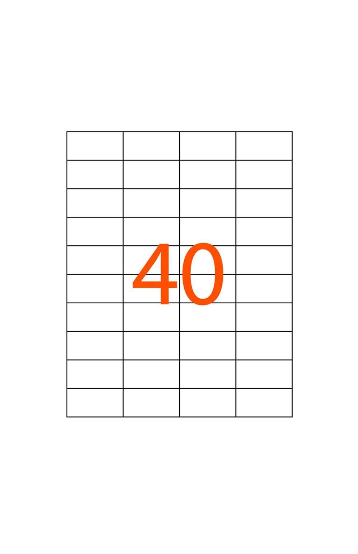 52.5 x 29.7 mm Lazer Etiketi JB-1040