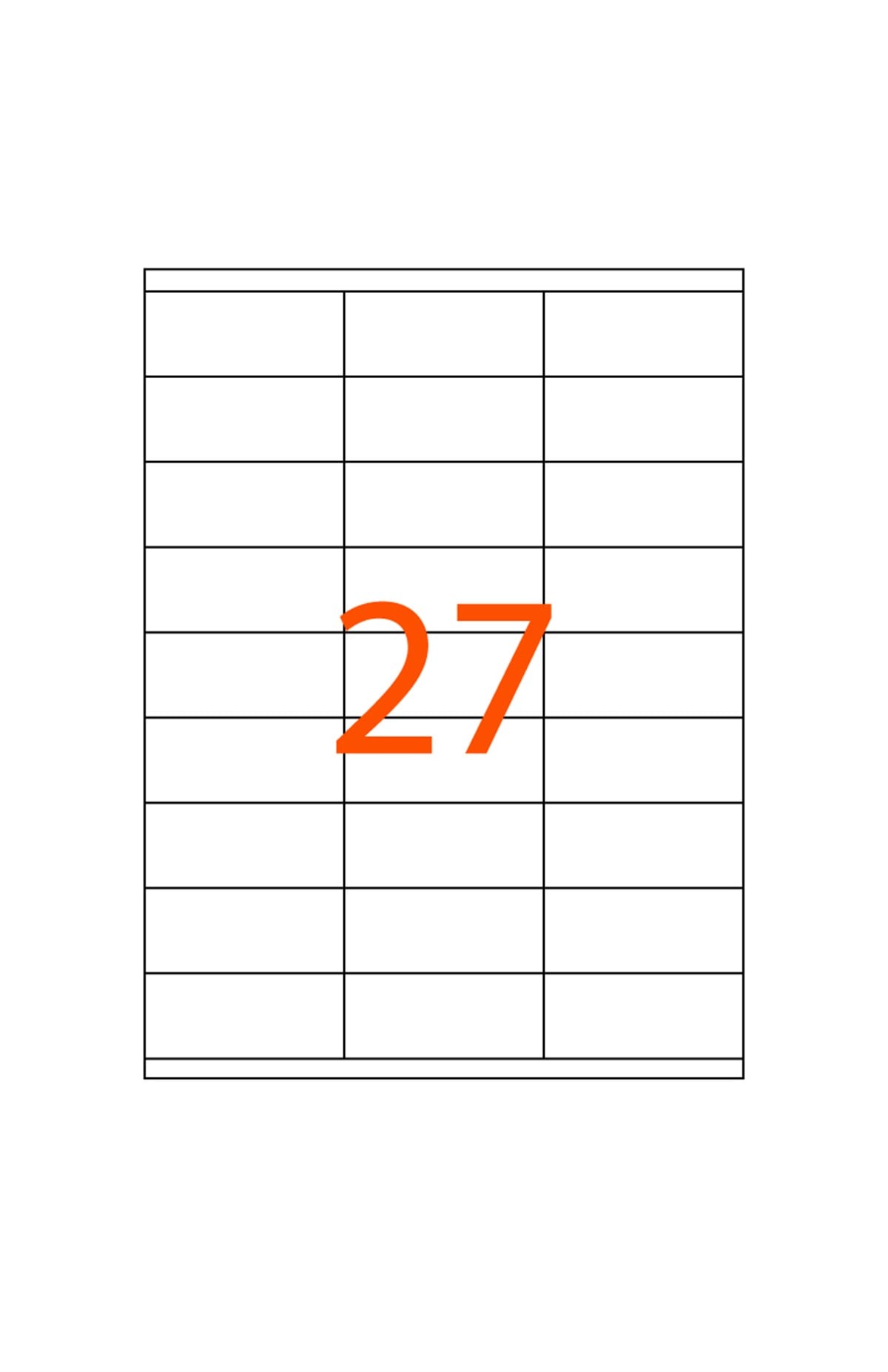 70 x 32.125 mm Lazer Etiketi JB-1027