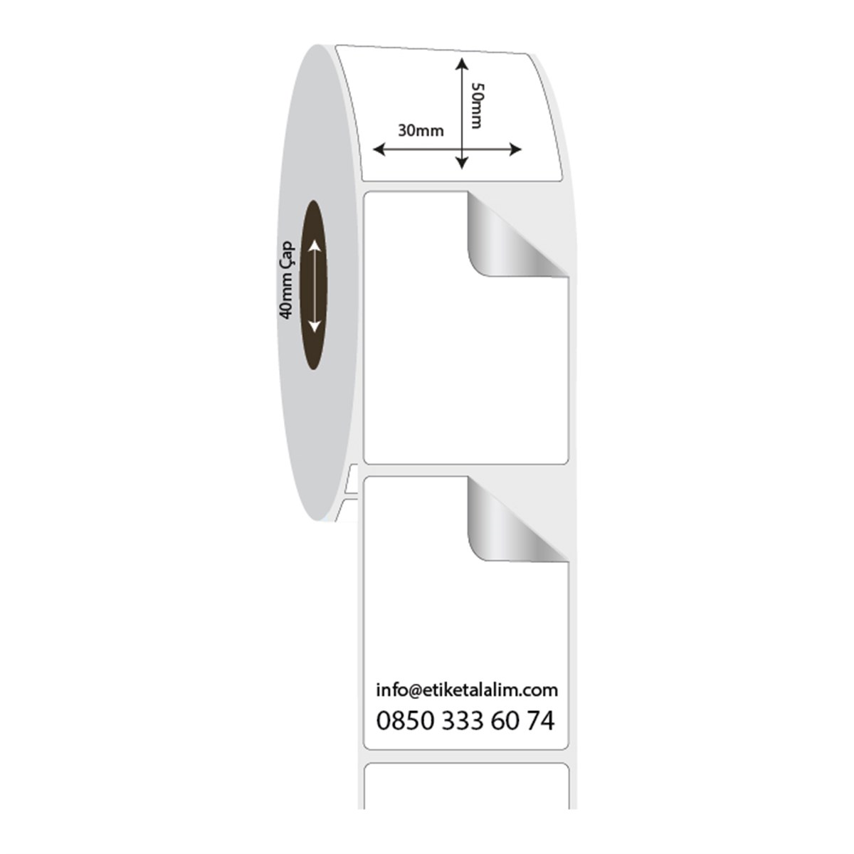 Fastyre Etiket (Sticker)30mm x 50mm Fastyre Etiket