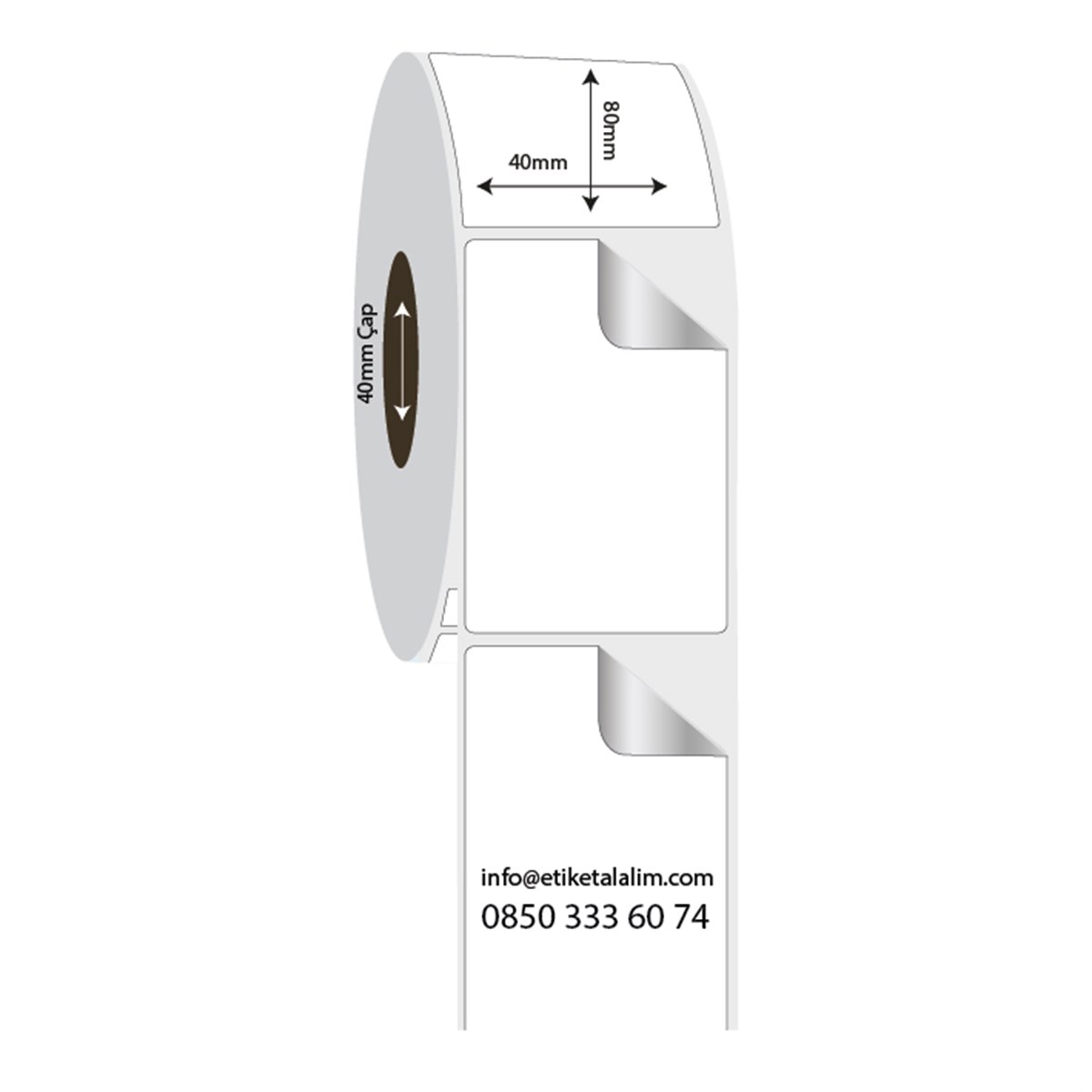 Fastyre Etiket (Sticker)40mm x 80mm Fastyre Etiket