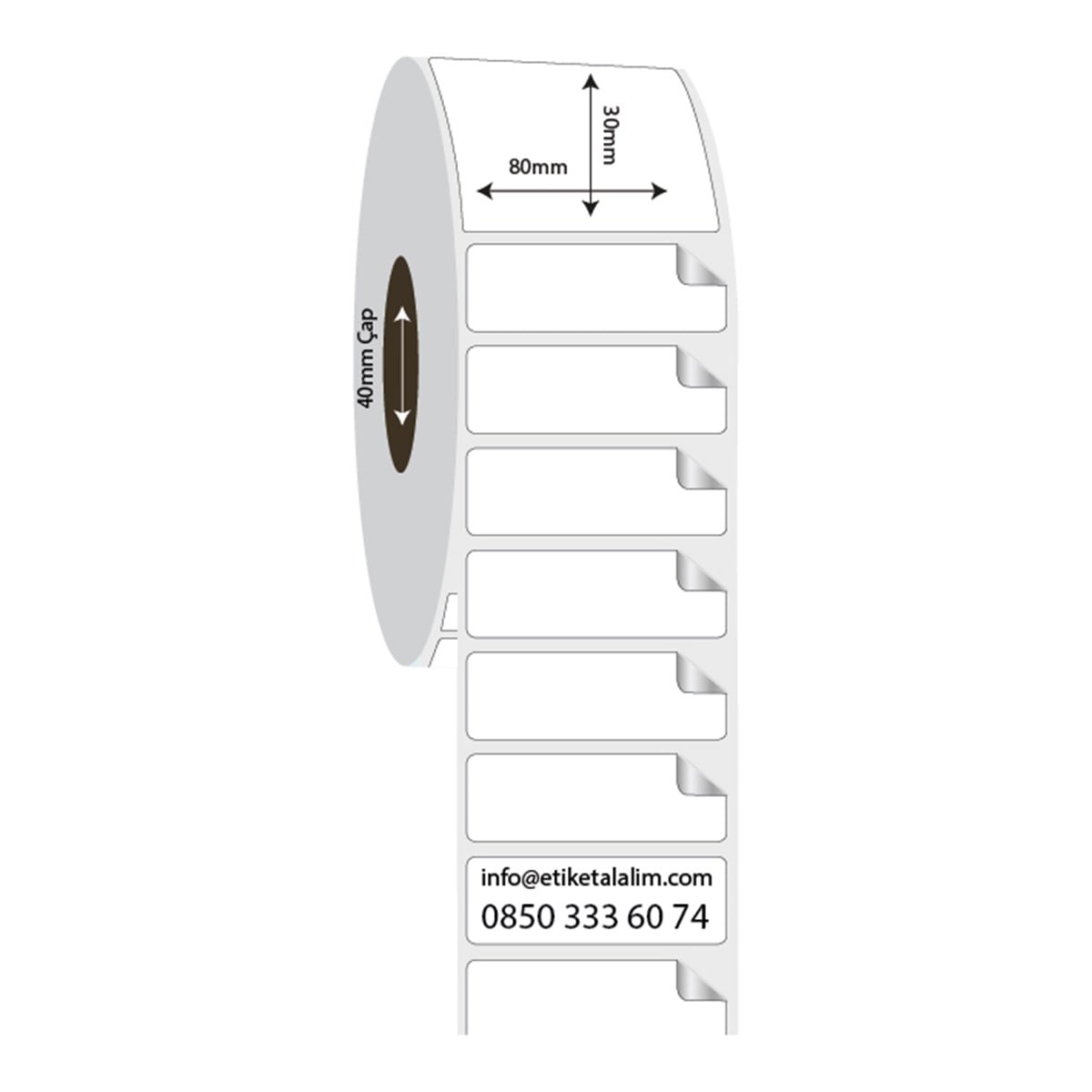 Fastyre Etiket (Sticker)80mm x 30mm Fastyre Etiket