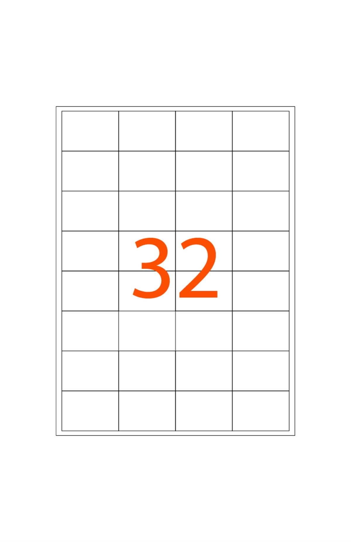 Laser Etiket-Bilgisayar Etiket44 x 36 mm Lazer Etiket EA-2107