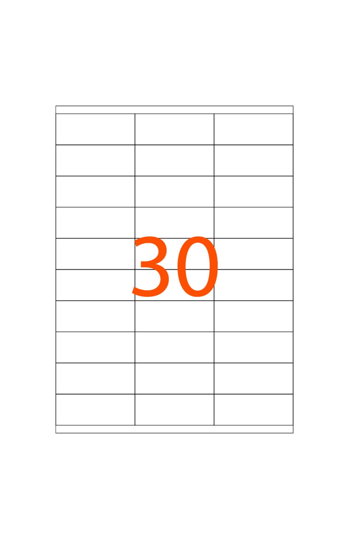 Laser Etiket-Bilgisayar Etiket70 x 29.7 mm Lazer Etiket EA-2053