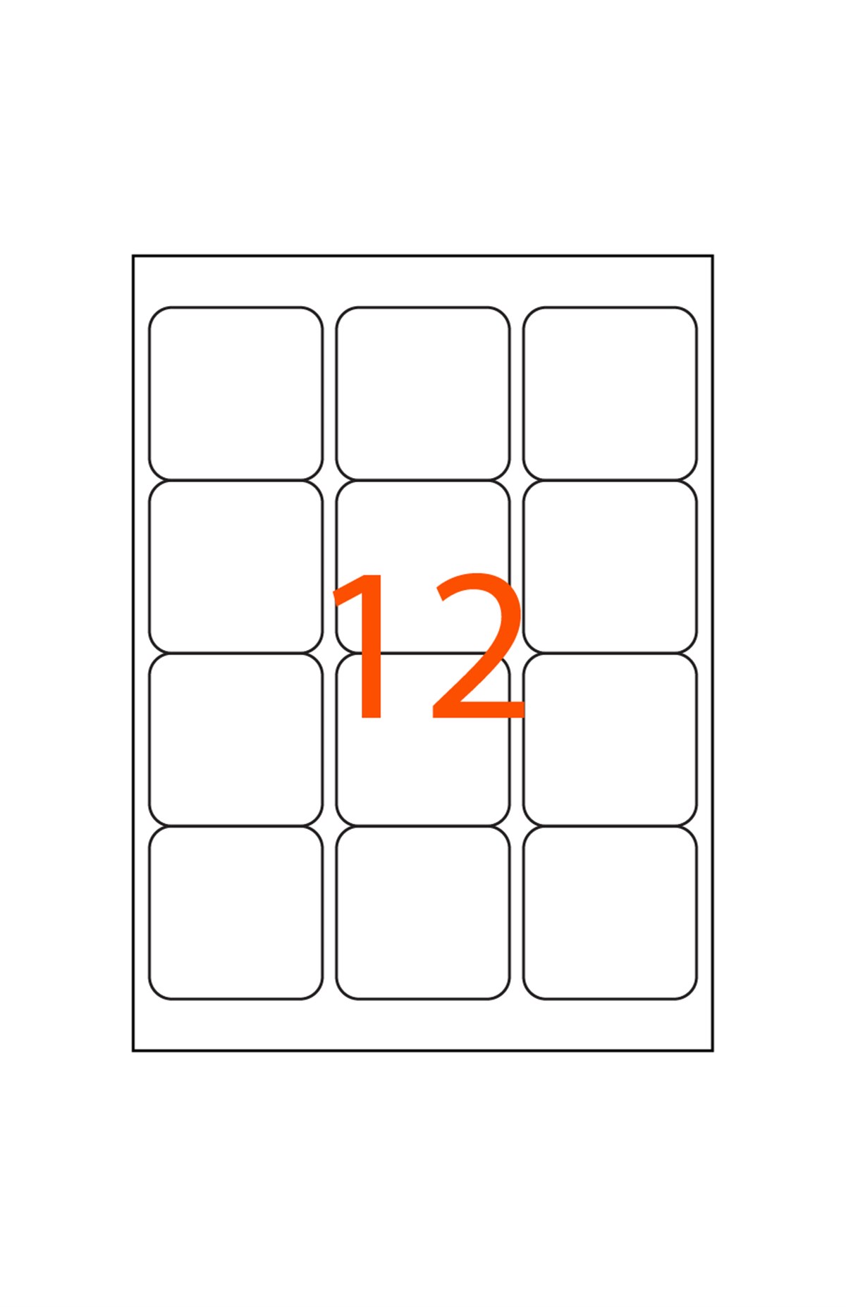 Laser Etiket-Bilgisayar Etiket72 x 55 mm Lazer Etiketi JB-1320