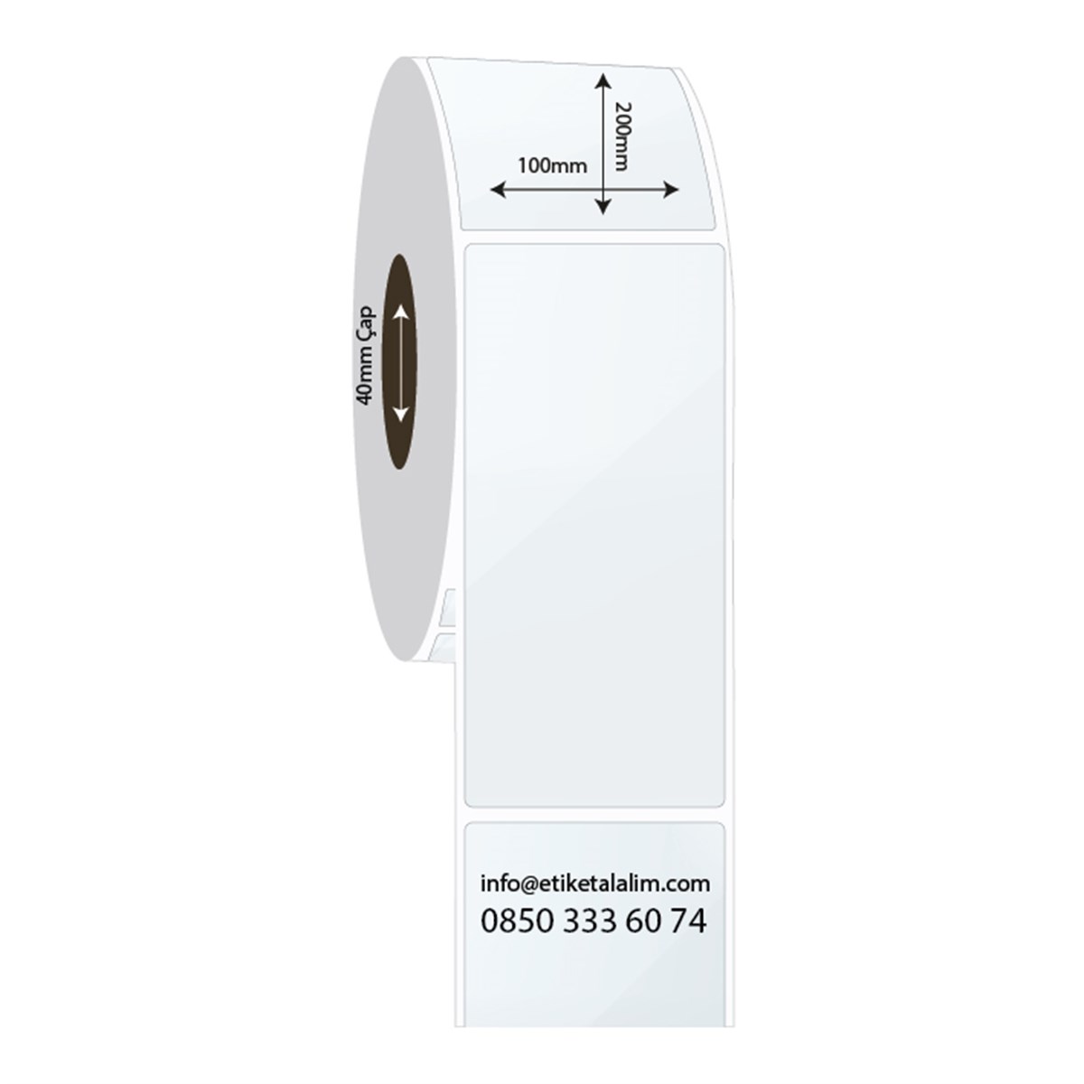 PP Şeffaf Etiket100mm x 200mm PP Şeffaf Etiket