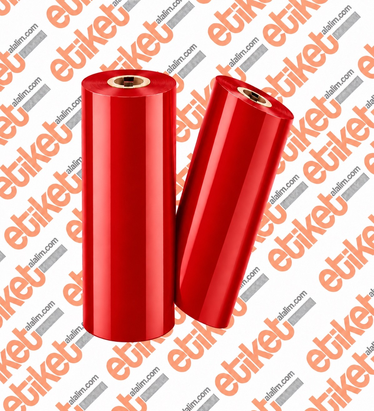 Renkli Wax Ribonlar110mm x 74 Metre İçe Sarım (Inside) Renkli Kırmızı Ribon