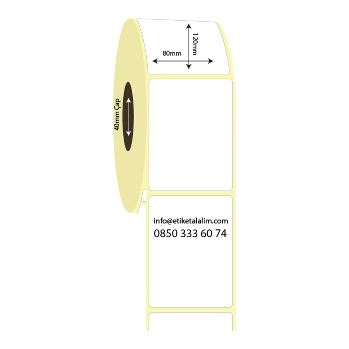 Termal Etiket (Sticker)80mm x 120mm Termal Etiket (Sticker)