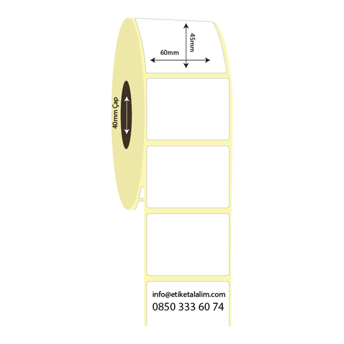 Vellum Etiket (Sticker)60mm x 45mm Vellum Etiket (Sticker)