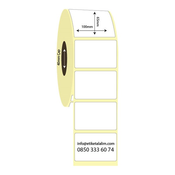 Termal Etiket (Sticker)100mm x 65mm Termal Etiket (Sticker)