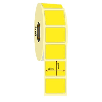 60mm x 30mm Termal Sarı Renk İlaç Etiketi