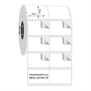 Fastyre Etiket (Sticker)30mm x 20mm 2'li Bitişik Fastyre Etiket