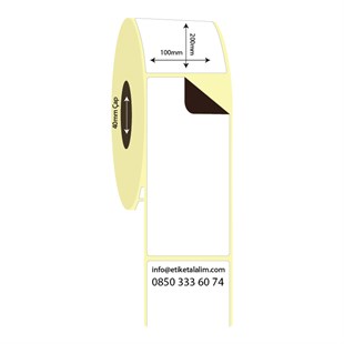 Kuşe Sürsajlı-Örtücü Etiket (sticker)100mm x 200mm Kuşe Sürsajlı Etiket