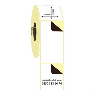 Kuşe Sürsajlı-Örtücü Etiket (sticker)100mm x 160mm Kuşe Sürsajlı Etiket