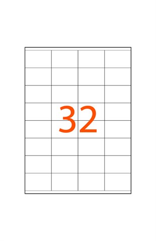 Laser Etiket-Bilgisayar Etiket50 x 35 mm Lazer Etiket EA-2038