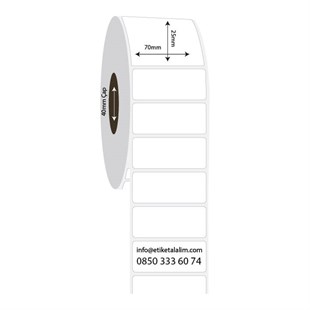 PP Opak Etiket70mm x 25mm PP Opak Etiket