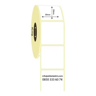 Termal Etiket (Sticker)30mm x 30mm Termal Etiket