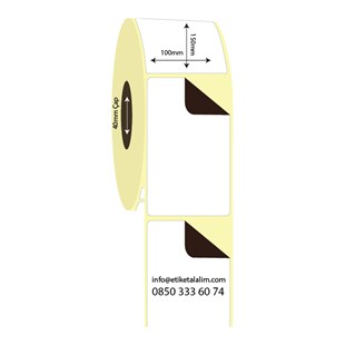 Termal Sürsajlı-Örtücü Etiket (sticker)100mm x 150mm Termal Sürsajlı Etiket