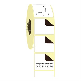 Termal Sürsajlı-Örtücü Etiket (sticker)45mm x 40mm Termal Sürsajlı Etiket