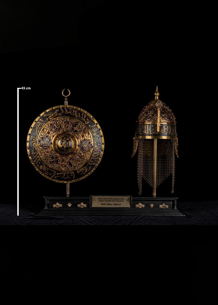 Fatih Sultan Mehmet Han Zırh Seti Masa Üstü Dekor Boy