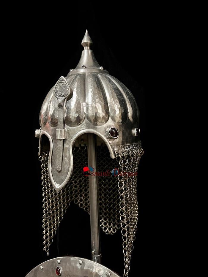 Ottoman Miniature War Helmet and Shield Set