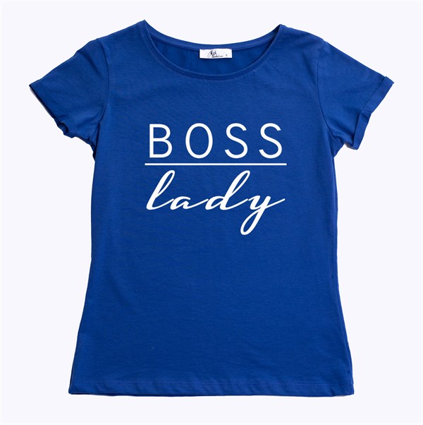 Boss Lady Kadın Tişört - Mavi