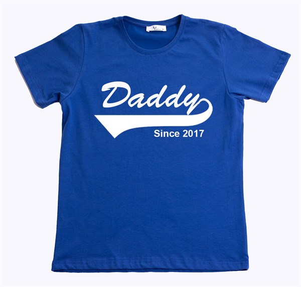 Daddy Since Erkek Tişört - Mavi