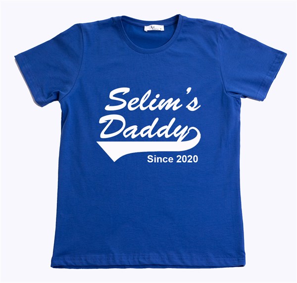 İsme Özel Daddy Tişört - Mavi