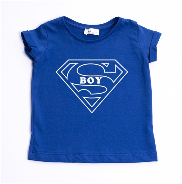 Super Boy Çocuk Tişört - Mavi