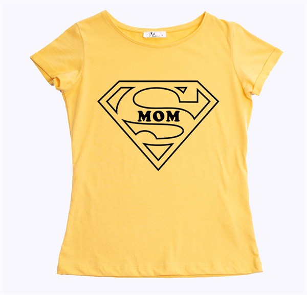 Super Mom Kadın Tişört - Sarı